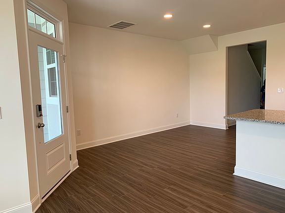 Front door and dining area