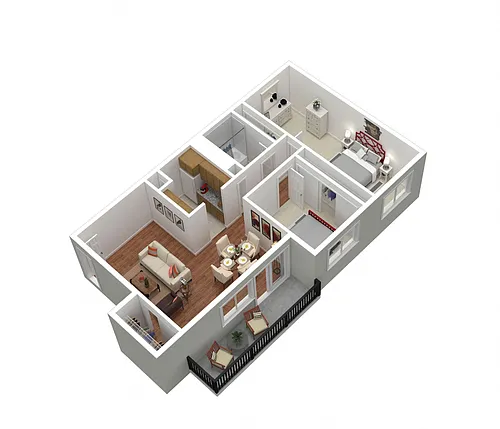 Floor plan 1Bedroom Den 1Bathroom