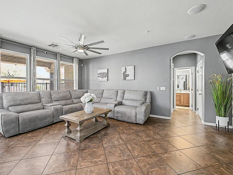 Second living room space off the kitchen.