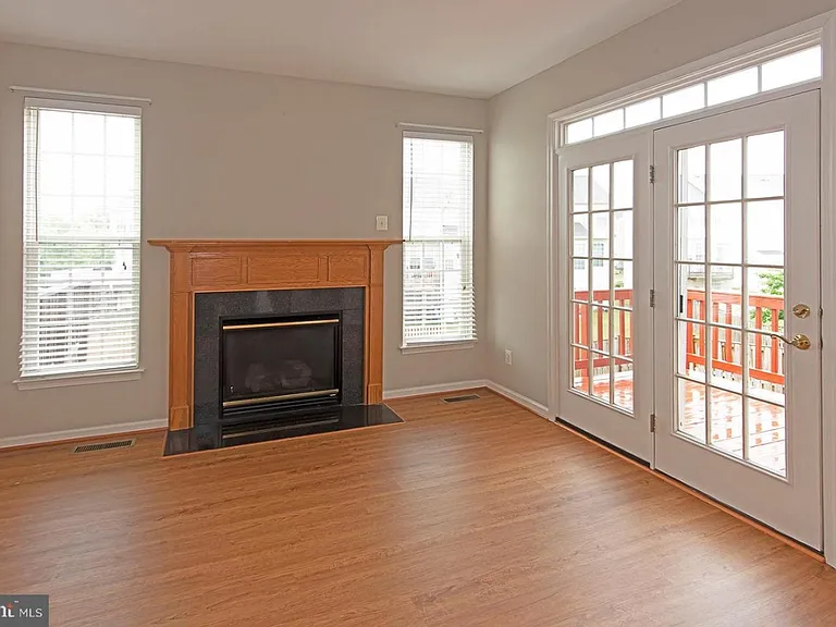Fireplace near dining
