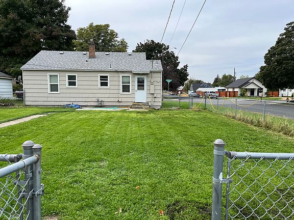 Large backyard is completely fenced in.