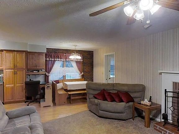 Living room is open to the eat in kitchen area.