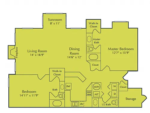 Floor plan 2X2A