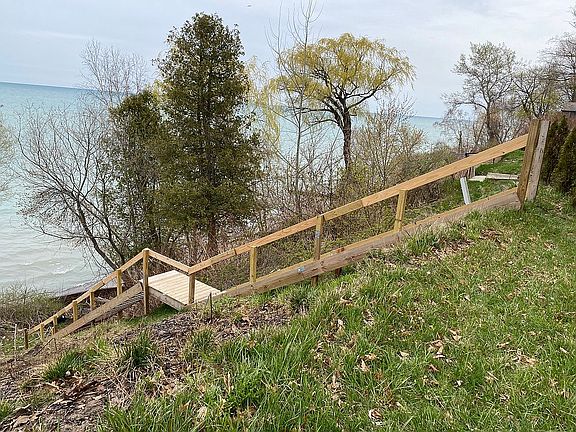 Brand New stairs to water