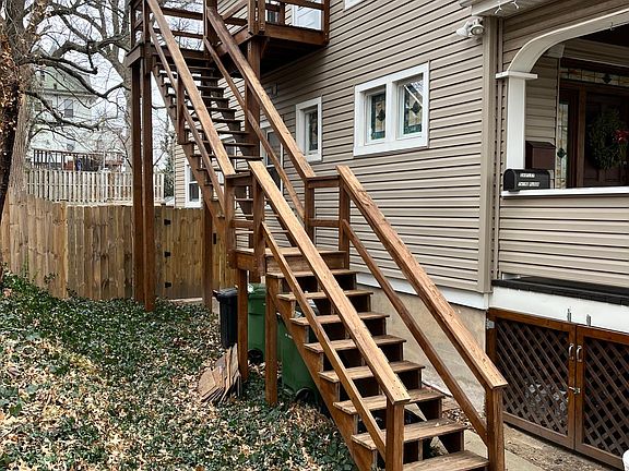 Stairs up to apartment