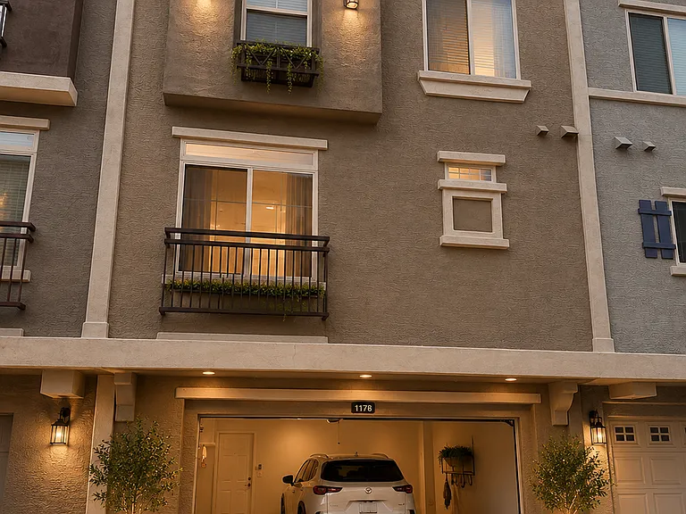 Exterior of Unit - Back of Building - Garage Entry