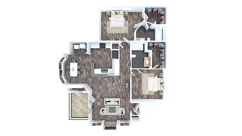 Floor plan 2 Bedroom 2 Bathroom