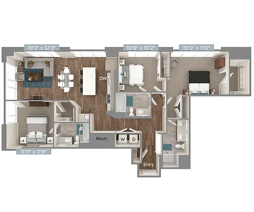 Floor plan C1-1512sf-U