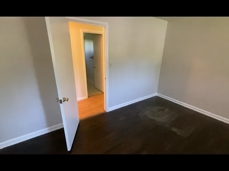 Upstairs Dorm Room and view into Full Bathroom
