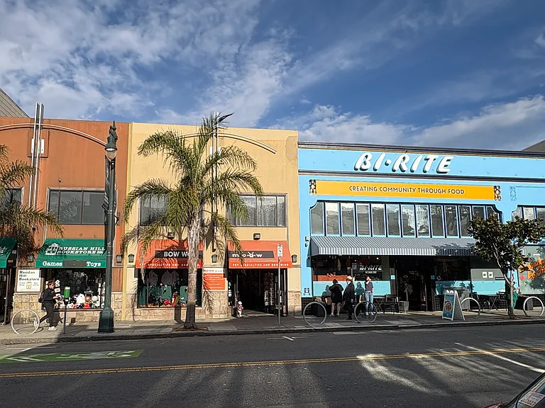 Russian hill Bookstore, Bow Wow Meow and Bi-Rite grocers