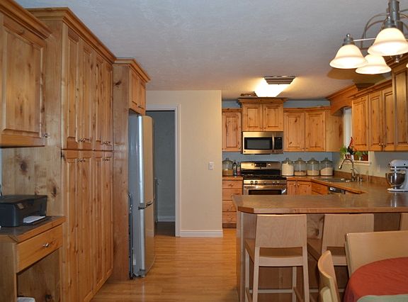 kitchen with knotty alder