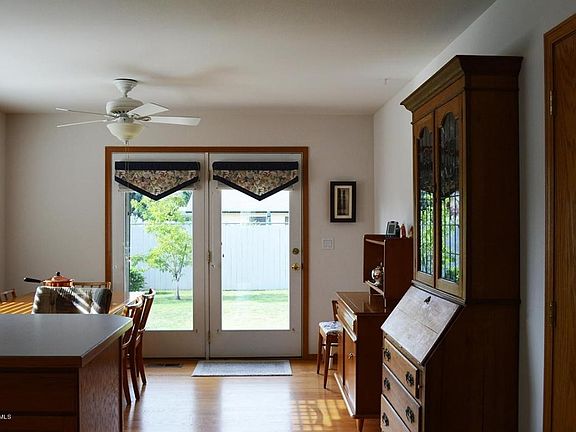 Kitchen with French Door Out to Backyard