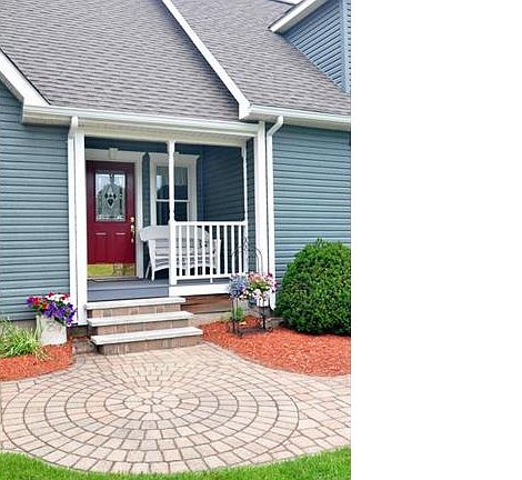 CUSTOM PAVER DESIGN AT ENTRY