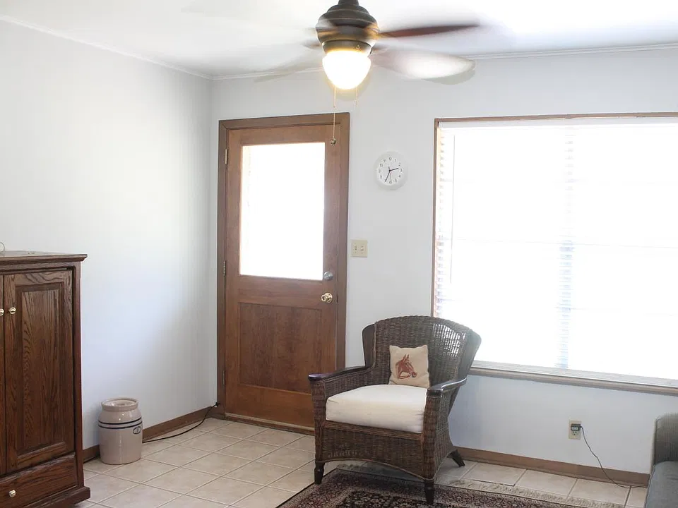 front door from inside living room
