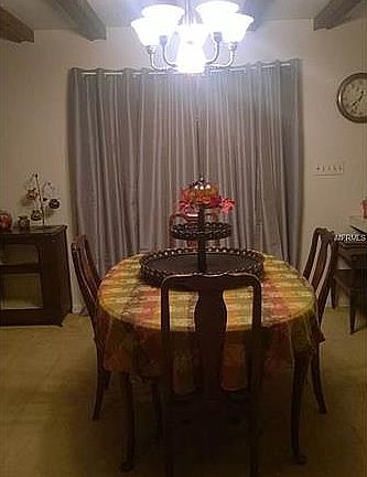 Dining room facing sliders