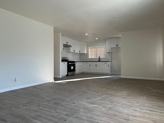 Open layout living/dining area