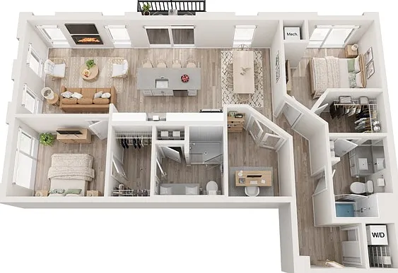 Plan D3 | 2 bedroom + den, 2 bathroom Plan D3 | 2 bedroom + den, 2 bathroom