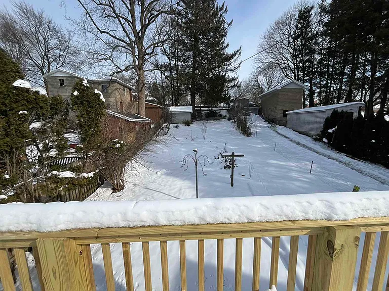 View of the backyard from the deck