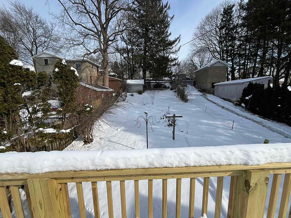 View of the backyard from the deck