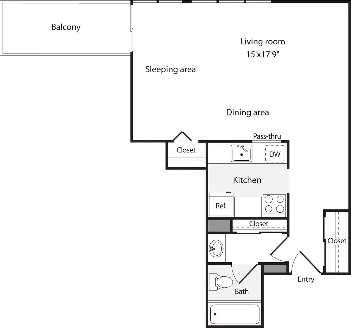 Floor plan Studio B