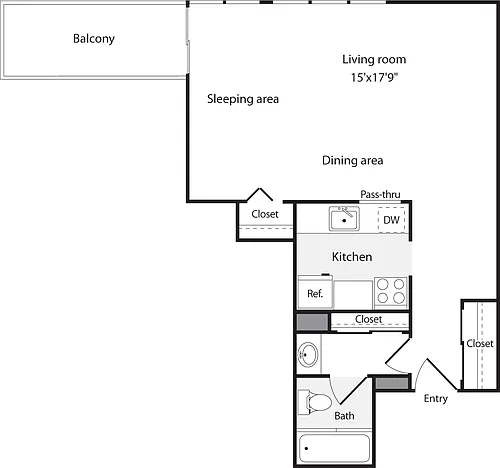 Floor plan Studio B