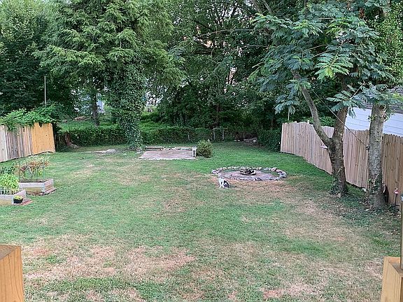 Fenced backyard 