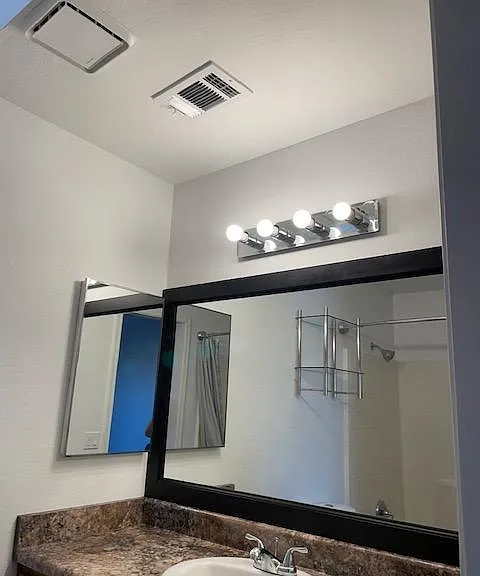 Primary bathroom with skylight