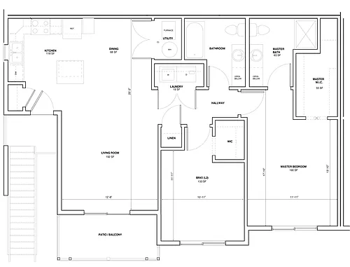 Floor plan 2 Bedroom Floorplan