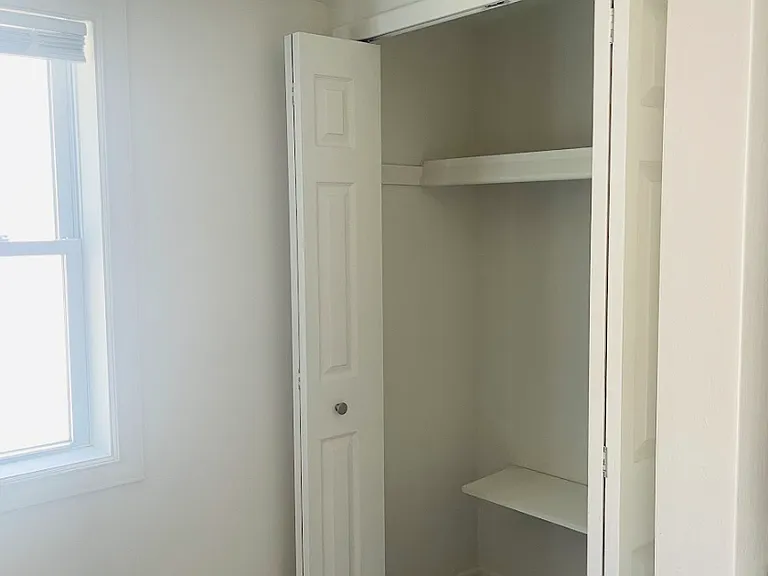 Closet in the smallest bedroom. Even though the space is small the storage situation is not!
