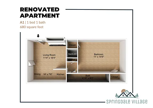 Floor plan A1 Renovated