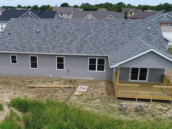 View of backyard & deck