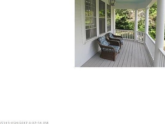 Sitting on the verandah.