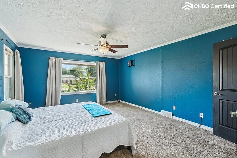 bedroom with king bed