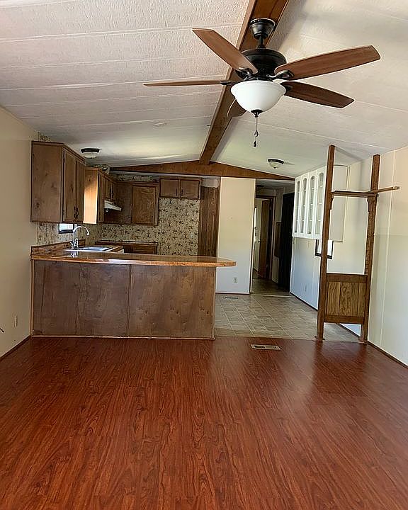 Cherry laminate flooring.