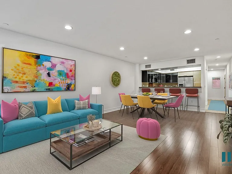 Open-Concept Kitchen, Dining, and Living Room