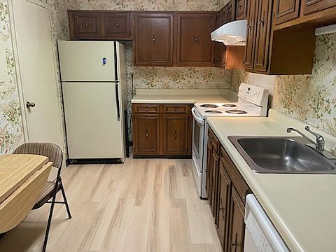 Kitchen with new floors and all working appliances