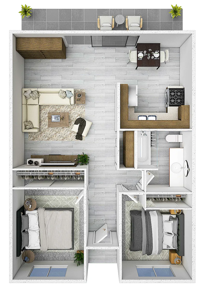Floor plan The Coastline 2x1 Renovated