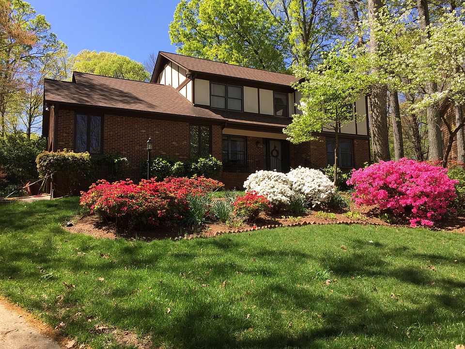 Front facade in the spring