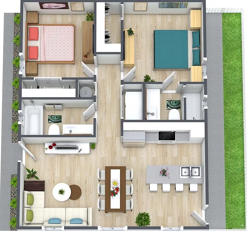 2 bed, 2.0 bath, 900 sqft, $1,075 — Photo 2