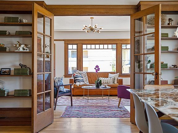 Built-in bookshelves