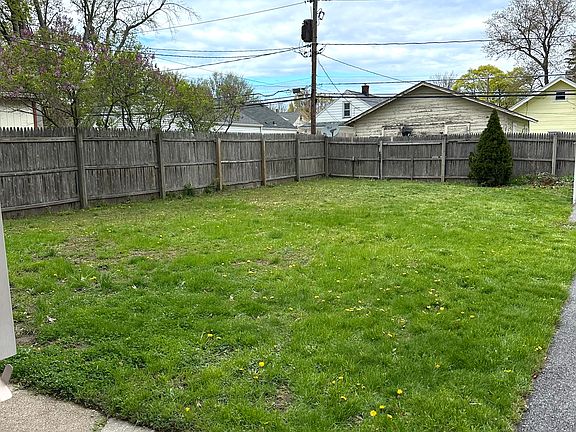 Partially fenced backyard
