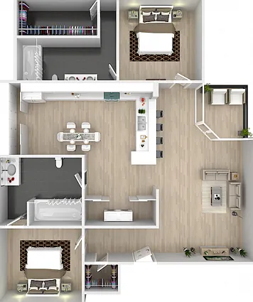 2 BED 2 BATH 2 BED 2 BATH