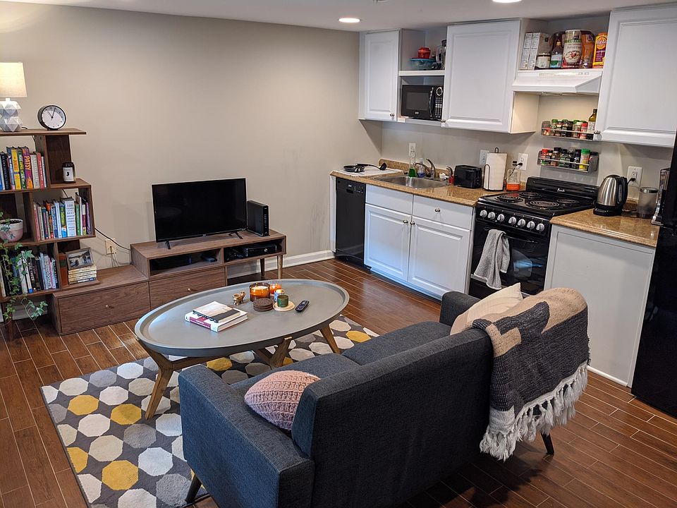 Living room and kitchen