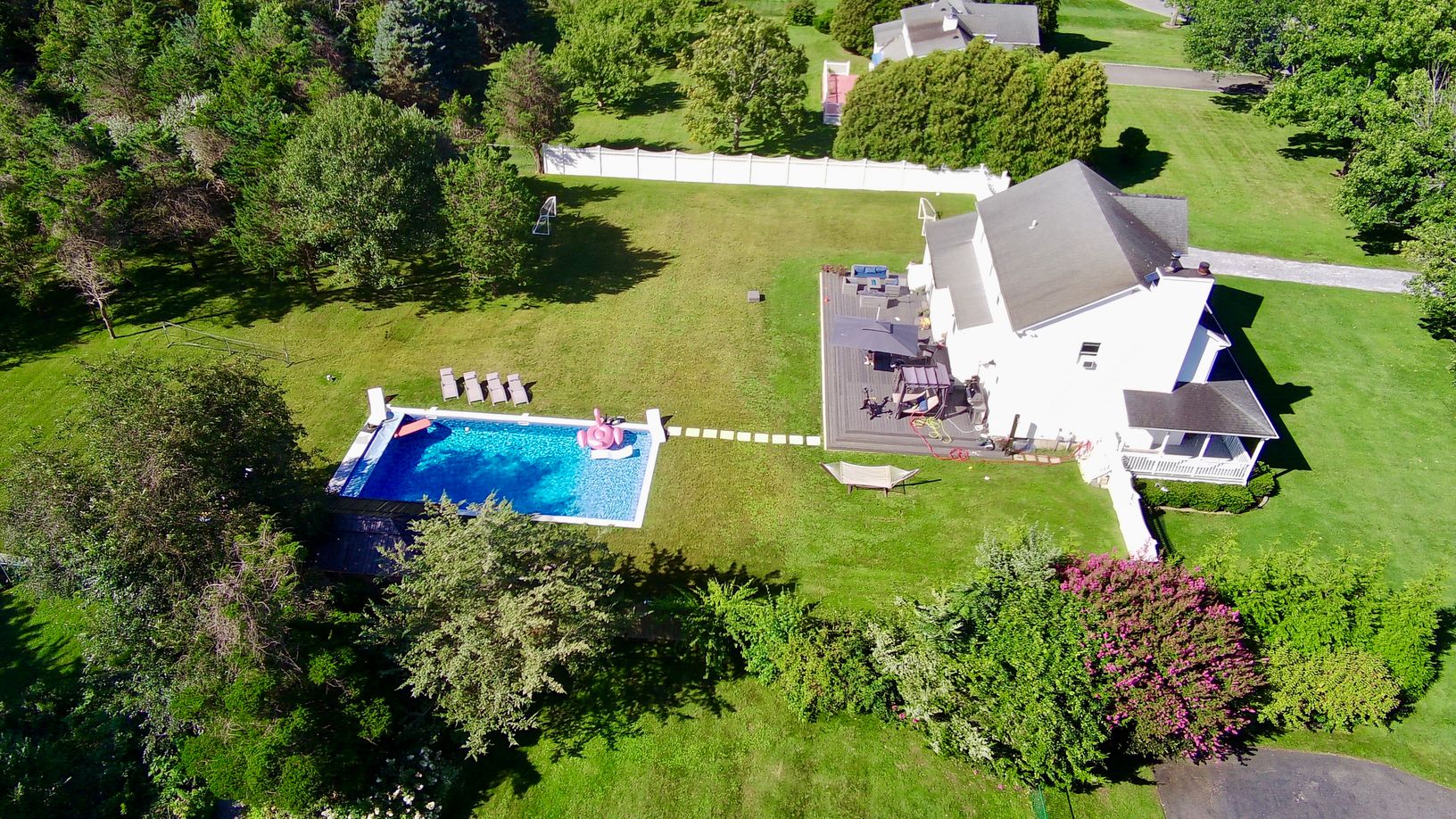 Aerial view back yard