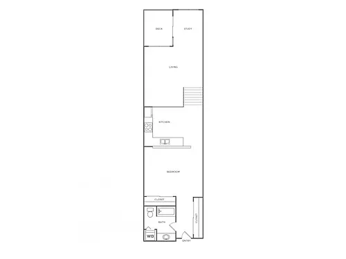 Floor plan Single Story Loft - Sophisticated