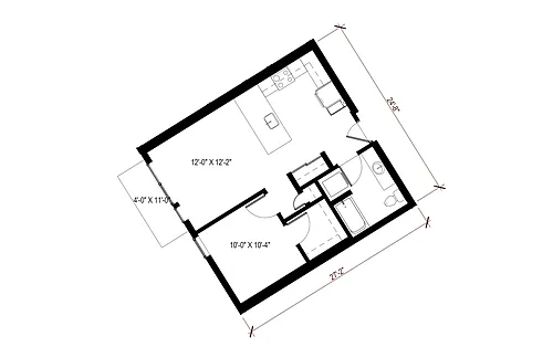 Floor plan 1 Bedroom - A3