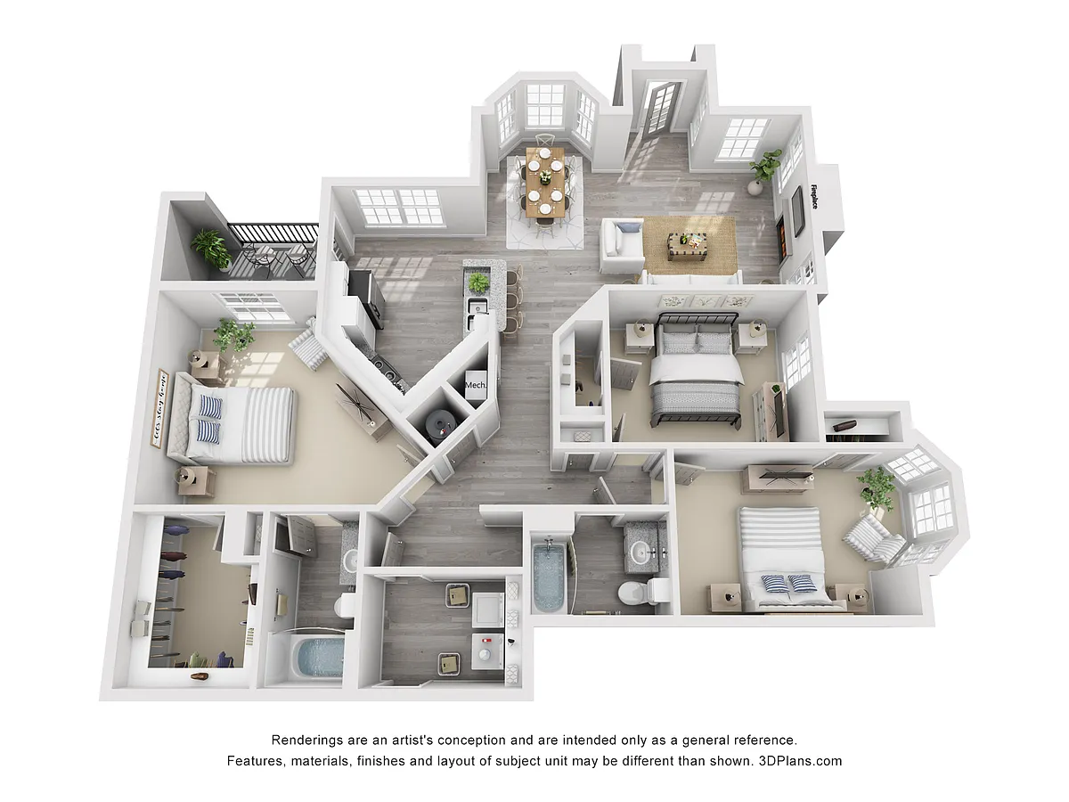 Floor plan The Bald Cypress Lower