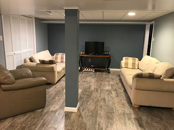 Finished basement/tile floor