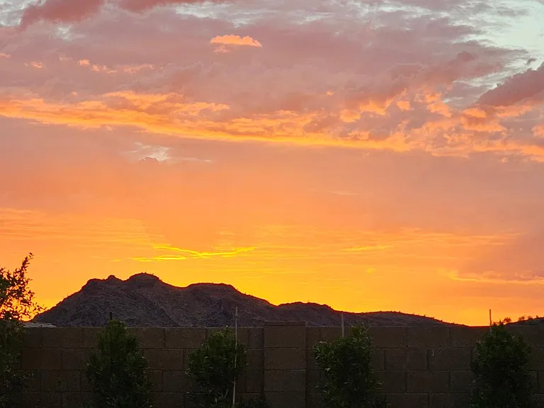 Backyard view of the notorious Arizona sunsets