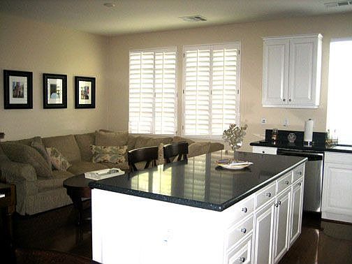 Kitchen with quartz counters and a center island